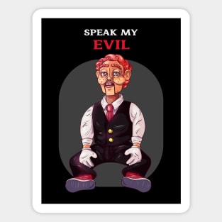 Creepy Vintage "Speak My Evil" Ventriloquist Dummy Magnet